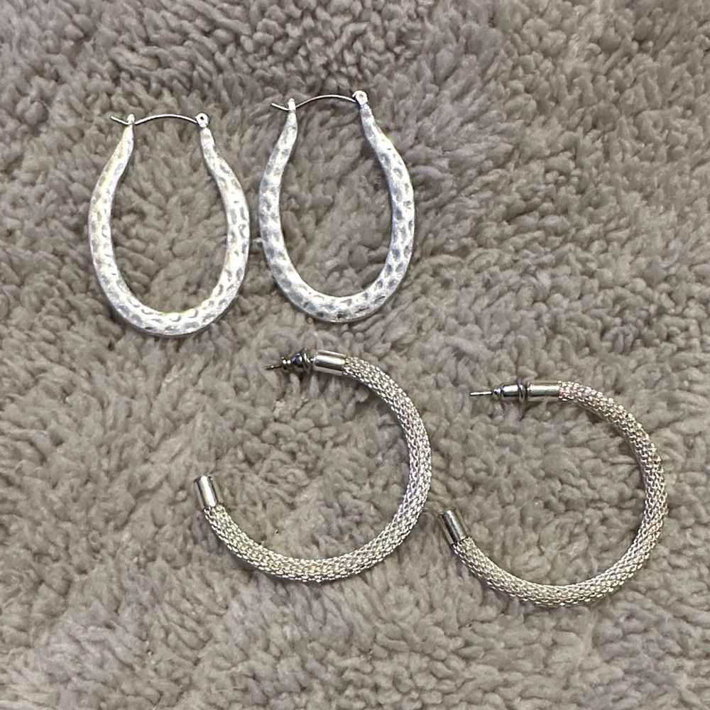 Elegant Silver Hoop Earrings